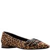 CLARKS WOMENS STRAP POINT TOE SHOE - LEOPARD ANIMAL PRINT